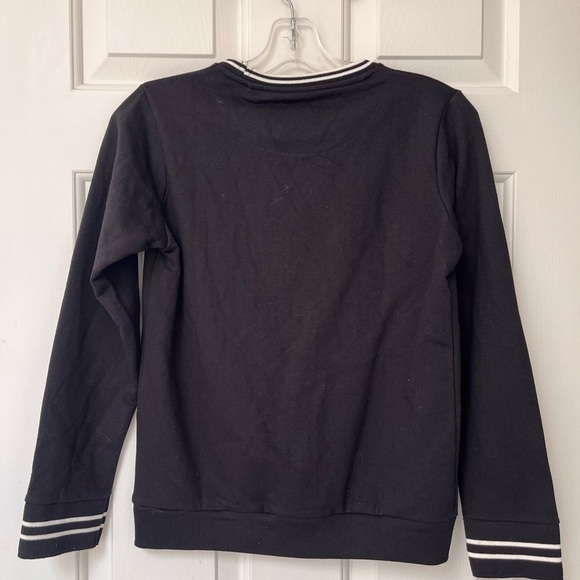 NWT Denim & Flower Unisex Varsity Fleece Sweatshirt 11/12 - Picture 7 of 10